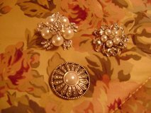 Bridal Gown Pearl & Rhinestone Brooches (Round One Is Sold) in Luke AFB, Arizona