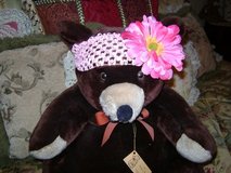 Handcrafted Infant Girls' Headband w/Big Flower (White Flower & Dark Pink Skinny Leaf Flower Sold) in Kingwood, Texas